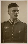 A portrait of the Nazi soldier, Fritz Bezzelt, who was killed in Italy on January 10, 1945.