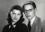 Studio portrait of brother and sister Katerina and Fritzi Eckstein.