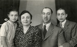 Studio portrait of the Eckstein family in wartime Bratislava.