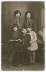 Studio portrait of the Lubochinski sisters and cousins.