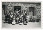 Group portrait of children staying at the Les Grillons home in Le Chambon-sur-Lignon.