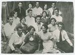 Group portrait of Jewish youth in Orinin, Ukraine.