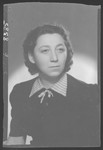 Studio portrait of Neli Herman (Nely Herschmann), born in 20 October 1918 at Cernowitz.