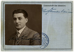 Identification/registration card issued to Emil Tennenbaum.