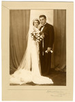 Wedding portrait of Dora Austein and Emil Tennenbaum.