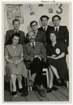 Group portrait of the teachers from the high school at the Zeilsheim DP Center.