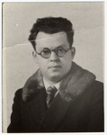 Close-up portrait of German-Jewish composer, Edwin Geist.