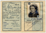 Identification card issued to Gerta Chason Bagriansky in Milan, Italy prior to her travel to the United States.