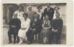 Teachers in a school in Ludbreg.

Pictured seated on the left is Rabbi Leopold Deutsch and seated on the right is a priest.