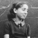 Identification card photograph of Ruth Zarnicer taken in the Gurs internment camp.