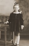 Studio portrait of a Jewish DP child in the Cremona displaced persons camp.