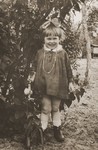 Portrait of a Jewish DP child who had been living in hiding with a non-Jewish family in the Ukraine during World War II.