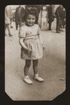 Four-year-old Josephina Zalc in the streets of Antwerp.