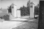 The entrance to an SS troop training area constructed near the Ohrdruf concentration camp.