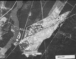 Aerial reconnaissance photograph of the Bergen-Belsen concentration camp area.