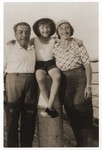 Portrait of a German Jewish refugee family in Harbin, China.