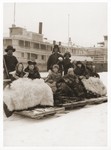 Jewish refugees on a sleigh ride in Harbin, China.