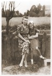 Danuta and Ludwiga Schapira on the farm where they hid in the village of Zaklikow.