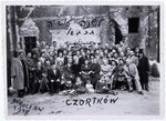 Group portrait of survivors from the Jewish community of Czortkow, who are attending a memorial service in Wroclaw, Poland.