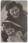 Ilma (Roth) Lichtig poses with her daughter Adrienne in Budapest.