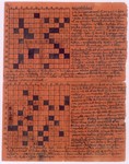 Crossword puzzle created by Leo Bretholz during his months of solitary confinement in a prison in Tarbes, France.