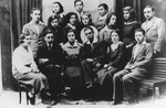 Group portrait of members of the Hashomer Hatzair Zionist youth movement.