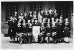 Group portrait of students at Les Soeurs de Notre Dame convent school.