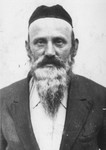 Symche Stapler, a Belzer Hasid, taken prior to his beard being forcibly shaven.