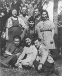 Members of Kibbutz Ichud in Grottaferrata.

Hela Iwaniska is standing on the right.