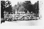 Children and staff of the Red Cross Bois d'Arlon summer camp where Hena and Pola Kohn were hidden during the summer of 1942.