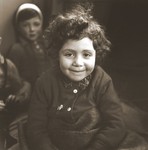Portrait of a young Jewish child in the Hadwigschulhaus in St.