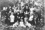 Group portrait of members of the extended Anker family at a reunion in Lidzbark Warminski, Poland.