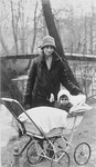 Gertrude Anker poses with her youngest daughter, Hilde in a Berlin park.