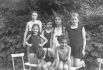 The children of Georg and Gertrude Anker pose with their friends and cousins in Berlin.