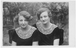 Portrait of two Jewish sisters.

Pictured are Aranka and Juliska Bruck, relatives of the Kalman family, who perished in the Holocaust.