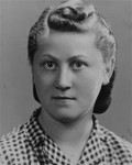 Portrait of Ester Fiks (Julcia), a member of the Hashomer Hatzair Zionist youth movement, who lived on false papers and served as a courier in the Jewish underground.