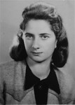 Portrait of Lodzia Hamersztajn, a member of the Hashomer Hatzair Zionist youth movement and a former courier for the Jewish underground in Poland.
