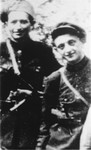 Resistance fighter Eliezer Zilberis with the commander of his partisan unit, Leibe Zayetz.