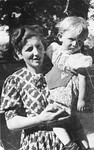 Portrait of Sabina Aschkenase and her daughter Lucia taken in Soviet-occupied Lvov.