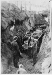 German POWs bury the corpses of Klooga prisoners.