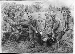 German POWs burying the corpses of Klooga prisoners.