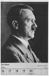 Portrait of Adolf Hitler.

One of a collection of portraits included in a 1939 calendar of Nazi officials.