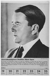 Portrait of Albert Speer.

One of a collection of portraits included in a 1939 calendar of Nazi officials.