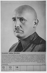 Portrait of Gauleiter Julius Streicher.

One of a collection of portraits included in a 1939 calendar of Nazi officials.