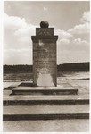 View of the monument erected in Bergen-Belsen on the first anniversary of the liberation of the camp.