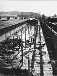 View of discarded prisoners' clothing in a section of the Gusen concentration camp.