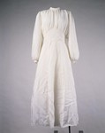 Wedding dress made from a parachute worn for a wedding in a displaced persons camp.