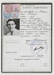 False identification paper issued to Shifra Lichtenstein under the alias Sabine Laudier nee Rodin.