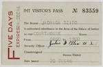 Entry pass for Jadwiga Dzido to attend a session of the Nuremberg Medical Case trial, where she also appeared as a witness.
