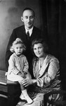 Studio portrait of the Edel family in Stettin.

Pictured are Yaakov, Henrietta and Gisela Edel.